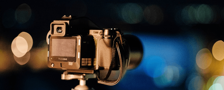 Cámara montada en un evento